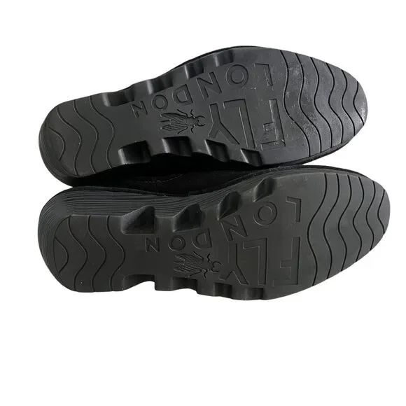 Fly London Women’s size 7. 5-8 US 38 EUR Leather Ankle Zip Boots Wedge Bootie. - Picture 9 of 13